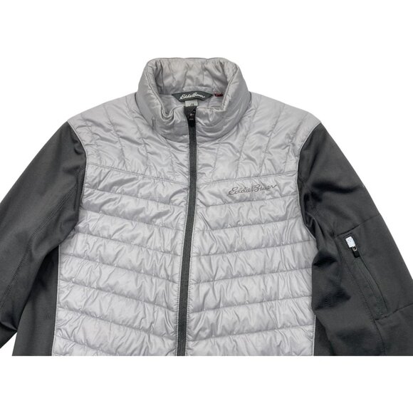 Eddie Bauer FreeHeat Puffer Lightweight Hideaway Hood Hooded Jacket Men's Small - Picture 4 of 9